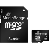 MediaRange 4 GB microSDHC, Speicherkarte schwarz, Class 10