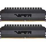 Patriot DIMM 8 GB DDR4-3000 Kit, Arbeitsspeicher schwarz, PVB48G300C6K, Viper 4 Blackout, XMP