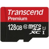 Transcend Premium 128GB microSDXC-Karte, Speicherkarte UHS-I U1, Class 10