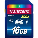 Transcend Secure Digital SDHC UHS-I 16 GB, Speicherkarte blau, UHS-I U1, Class 10