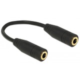 DeLOCK Adapter Klinke 3,5mm 4Pin (Buchse) > 3,5mm 4Pin (Buchse) schwarz, 13cm