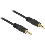 DeLOCK Audiokabel Klinke 3,5mm 4Pin > 3,5mm Stecker 4Pin schwarz, 1 Meter