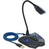 DeLOCK Desktop USB Gaming Mikrofon schwarz/blau