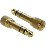 DeLOCK Klinkenkabel 3,5mm 3Pin Stecker > 3,5mm 3Pin Stecker schwarz, 3 Meter, mit zwei 6,35mm Schraubadaptern