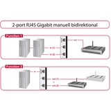 DeLOCK RJ-45 Umschalter, Switch grau/schwarz, 2-Port, manuell, bidirektional