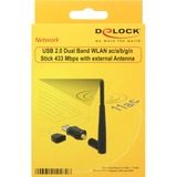 DeLOCK WLAN USB2.0 Stick, WLAN-Adapter schwarz