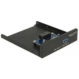 DeLOCK 3.5" USB 3.1 Gen 1 Front Panel 1x USB Type-C + 1x USB Typ-A, Frontpanel schwarz