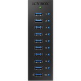 ICY BOX IB-AC6110, USB-Hub schwarz, 10x USB 3.0, inkl. Ladeanschluss