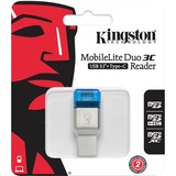 Kingston MobileLite Duo 3C, Kartenleser silber
