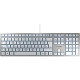 CHERRY KC 6000 SLIM, Tastatur silber, FR-Layout, Scissor-Switch