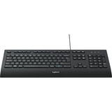 Logitech K280e Corded, Tastatur schwarz, DE-Layout, Plunger, for Business