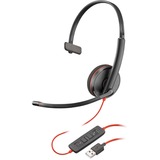 Plantronics Blackwire 3210, Headset schwarz, USB, Mono