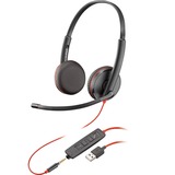 Plantronics Blackwire 3225 duo, Headset schwarz, Klinke, USB-A
