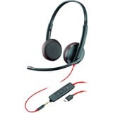 Plantronics Blackwire 3225 duo, Headset schwarz, Klinke, USB-C