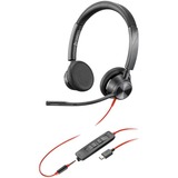 Plantronics Blackwire 3325, Headset schwarz, Klinke, USB-C