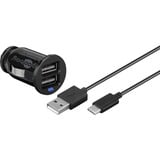 goobay USB Type-C Auto-Ladeset 2,4 A, Ladegerät schwarz