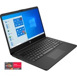 HP 14s-fq0242ng, Notebook schwarz, Windows 10 Home 64-Bit