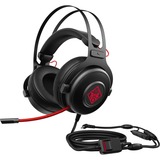 OMEN Headset 800, Gaming-Headset schwarz/rot, Gaming, Mikrofon, Kabelgebunden