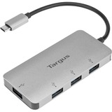 Targus USB-C-Hub an 4x USB-A, USB-Hub silber