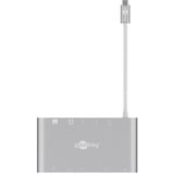 goobay USB-C Multiport-Adapter All in 1, Kartenleser silber