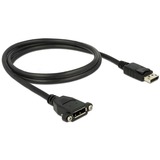 DeLOCK Kabel DisplayPort 1.2 (Stecker) > DisplayPort (Buchse zum Einbau) schwarz, 1 Meter