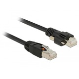DeLOCK Kabel RJ-45 Stecker > RJ-45 Stecker, Cat.6 S/STP, mit Schrauben schwarz, 10 Meter