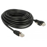 DeLOCK Kabel RJ-45 Stecker > RJ-45 Stecker, Cat.6 S/STP, mit Schrauben schwarz, 10 Meter