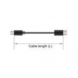 DeLOCK Magnetisches USB 2.0 Kabel, USB-A Stecker > USB-C + Micro-USB Stecker schwarz, 1,1 Meter
