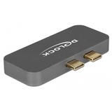 DeLOCK Mini Dockingstation für MacBook 5K grau, Thunderbolt (USB-C), USB-A, HDMI
