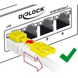 DeLOCK RJ45 Secure Cat. 6A, Kabel weiß, 3 Meter, verriegelbar, LSOH Halogenfrei