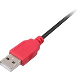 DeLOCK USB 2.0 Y-Kabel, 2x USB-A Stecker > Mini-USB Stecker schwarz/rot, 1 Meter