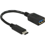 DeLOCK USB 3.2 Gen 1 Adapter, USB-C Stecker > USB-A Buchse schwarz, 15cm