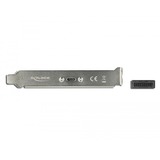 DeLOCK USB 3.2 Gen 1 Slotblende, 19 Pin Buchse > USB-C Buchse schwarz, 50cm
