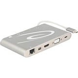 DeLOCK USB Type C 3.1, Dockingstation silber, LAN, VGA, HDMI, USB, SD, Audio