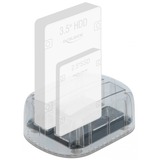 DeLOCK USB Type-C Dockingstation für 2 x SATA HDD / SSD transparent