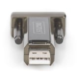 Digitus USB 2.0 Adapter, USB-A Stecker > Seriell RS232 Stecker schwarz, inkl. 80cm Verlängerungskabel
