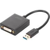 Digitus USB 3.2 Gen 1 Adapter, USB-A Stecker > DVI Buchse schwarz