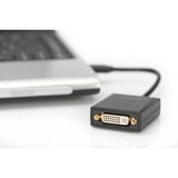 Digitus USB 3.2 Gen 1 Adapter, USB-A Stecker > DVI Buchse schwarz