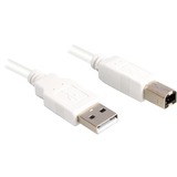 Sharkoon Kabel USB 2.0 weiß, 0,5 Meter