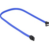 Sharkoon Sata III Kabel 90° sleeve blau, 60 cm