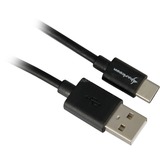 Sharkoon USB 2.0 Kabel, USB-A Stecker > USB-C Stecker schwarz, 1 Meter