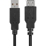 Sharkoon USB 2.0 Verlängerungskabel, USB-A Stecker > USB-A Buchse schwarz, 1,0 Meter, doppelt geschirmt
