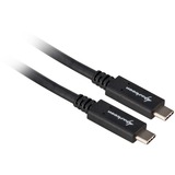 Sharkoon USB 3.2 Gen 2 Kabel, USB-C Stecker > USB-C Stecker schwarz, 0,5 Meter