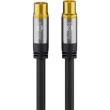 goobay Antennenkabel (135dB typ), Koax-Buchse > Koax-Stecker schwarz, 5 Meter