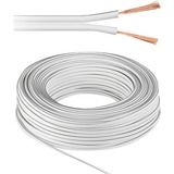 goobay Lautsprecherkabel 2x 1,5 mm² weiß, 50 Meter