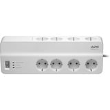 APC Essential SurgeArrest PM8-GR, 8-fach, Steckdosenleiste weiß, 2 Meter Kabel, Überspannungsschutz, Schalter