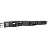 Bachmann 19" PDU BlueNet 2000 1HE, 329.3010, Steckdosenleiste schwarz, 2 Meter, 8-fach Kaltgeräte C13 Buchsen