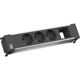 Bachmann POWER FRAME Modulträger 4-fach, 3x Strom, 1x Custom Module, Steckdosenleiste Medium, für POWER FRAME Einbaurahmen