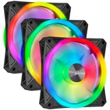 Corsair iCUE QL120 RGB 3er 120x120x25, Gehäuselüfter schwarz, 3er Pack, inkl Lighting Node CORE