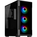 Corsair iCue 220T RGB, Tower-Gehäuse schwarz, Tempered Glass
